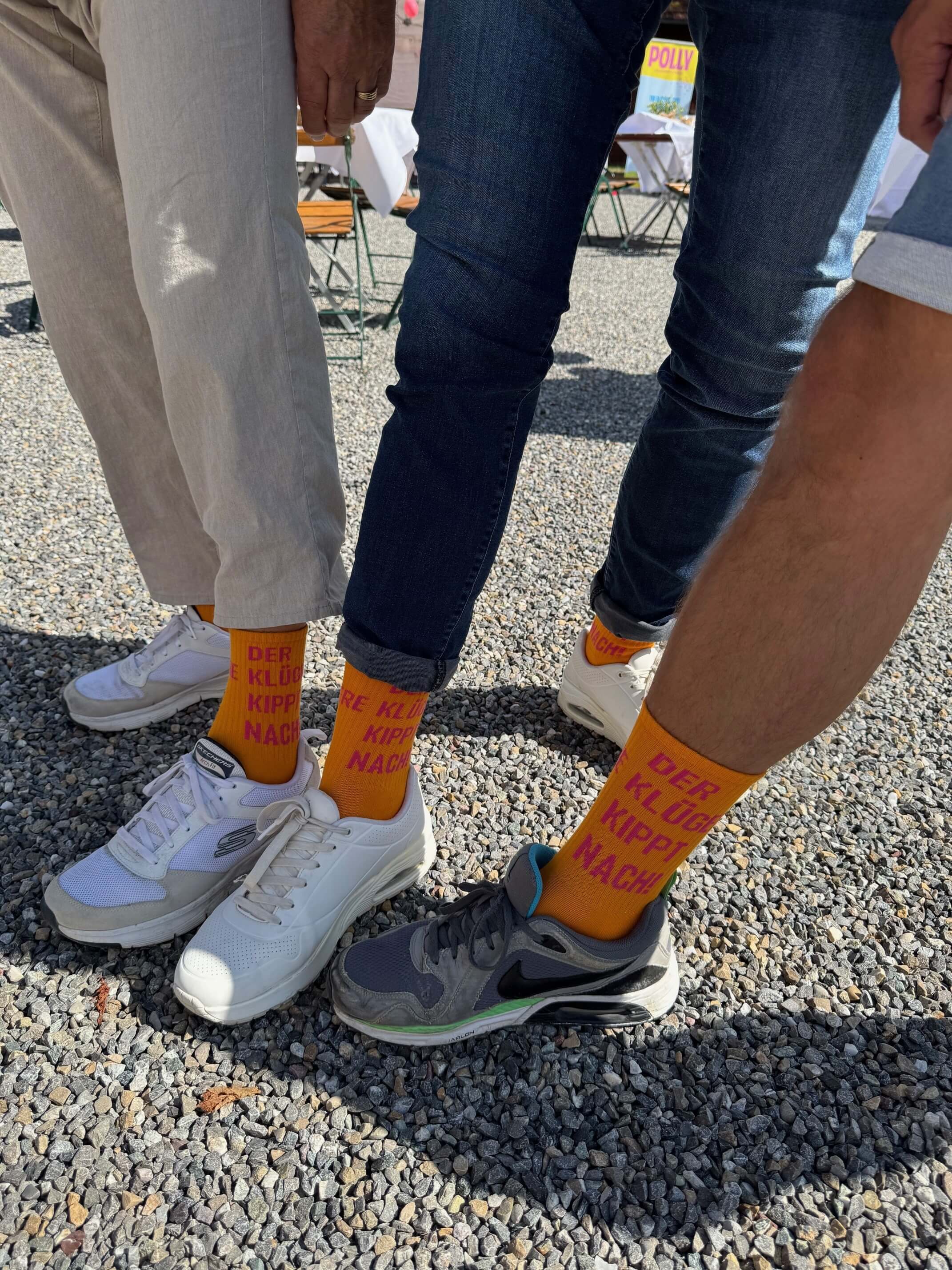 Tennis Socke "Der Klügere kippt nach"